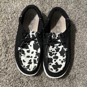 Hey Dude Black and White Moccasins Casual Slip-On Shoes